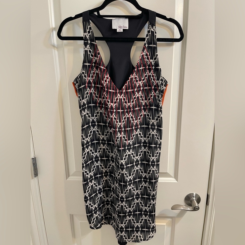Chloe Oliver Embroidered Silk Shift Dress